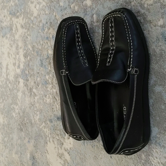 Wanted Porshe Leather Slip On Loafers Shoes 8M Black - Picture 9 of 15